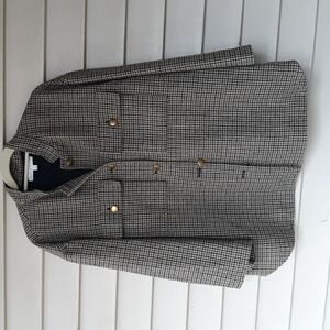 Preston & York jacket blazer houndstooth wool blend size 12